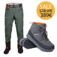Kit Wader Guideline Laxa & Scarpe da wading Guideline Laxa suola gomma & chiodi - Go - Fish