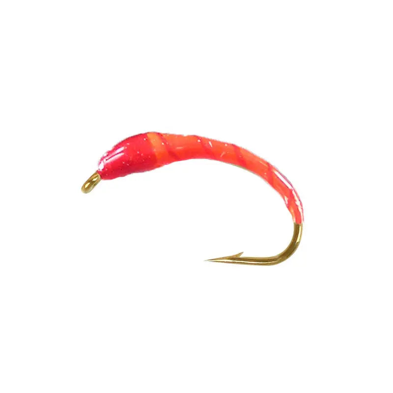 Neon red ribbed ninfa Go-Fish