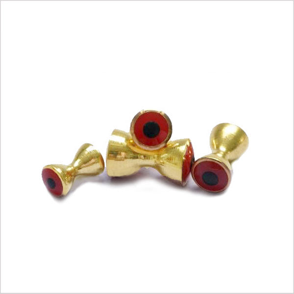 Occhi piombati 3D per streamer Go-Fish Ø 4,8mm / gold-red