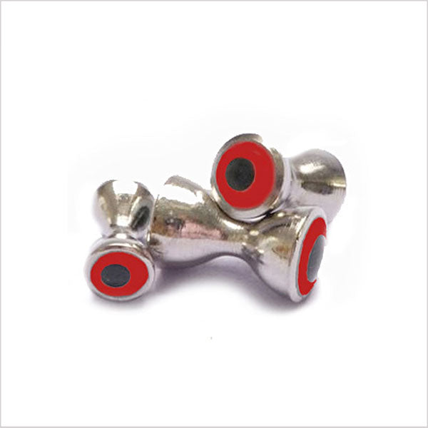 Occhi piombati 3D per streamer Go-Fish Ø 4,0mm / silver-red