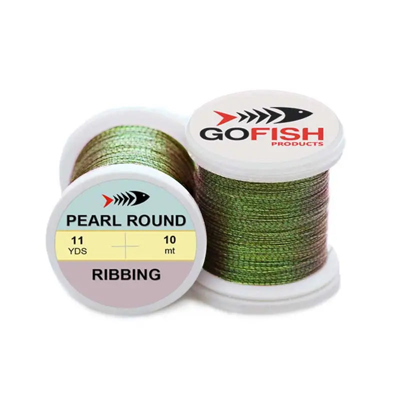 Pearl Round Tinsel Fine Go-Fish Pearl olive dark