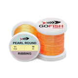 Pearl Round Tinsel Fine Go-Fish Pearl fluo orange dark