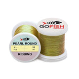 Pearl Round Tinsel Fine Go-Fish Pearl olive light