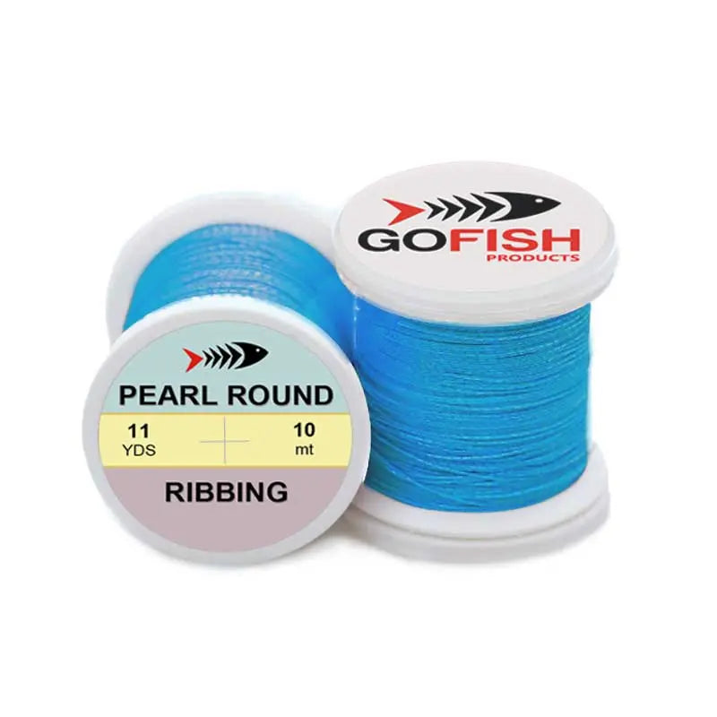 Pearl Round Tinsel Fine Go-Fish Turquoise blue