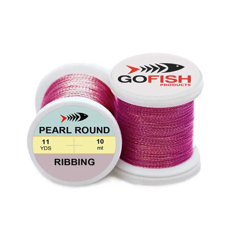 Pearl Round Tinsel Fine Go-Fish Vine red