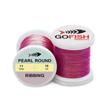 Pearl Round Tinsel Fine Go-Fish Vine red