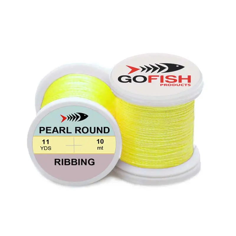 Pearl Round Tinsel Fine Go-Fish Pearl fluo yellow