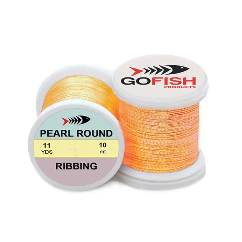 Pearl Round Tinsel Fine Go-Fish Pearl fluo orange light