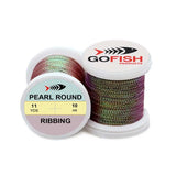 Pearl Round Tinsel Fine Go-Fish Pearl olive brown dark