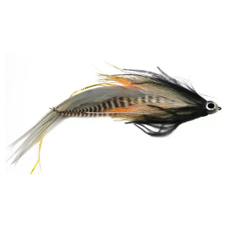 Pike Long Tail Streamer col. black / grizzly Go-Fish