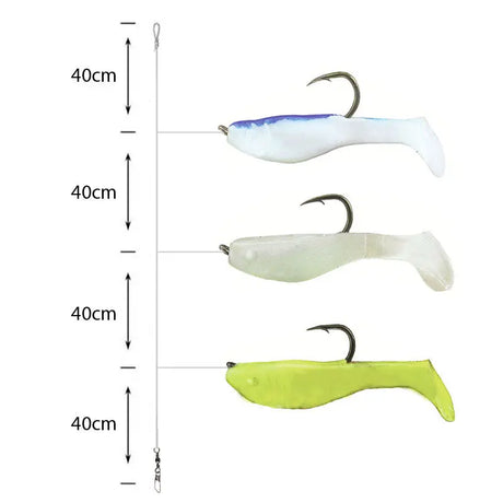 Premium Amettiere sabiki per persico Go-Fish 84 Fishy / #6 / 120cm / 0,22mm