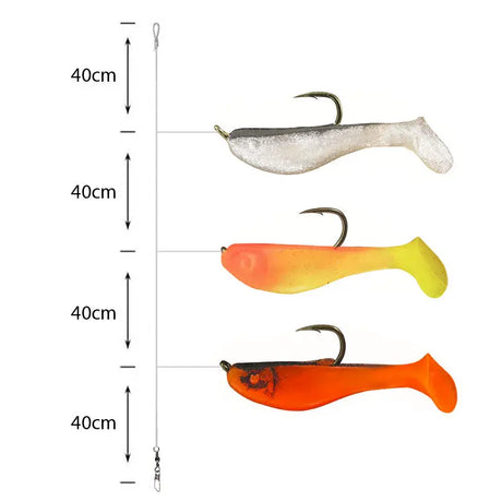 Premium Amettiere sabiki per persico Go-Fish 83 Fishy / #6 / 160cm / 0,30-028mm