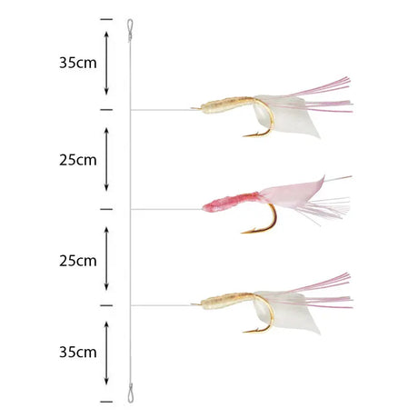 Premium Amettiere sabiki per persico Go-Fish Mod. 96 / #6 / 120cm / 0,30-028mm