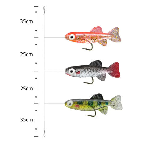 Premium Amettiere sabiki per persico Go-Fish 14 Fishy / #6 / 120cm / 0,28mm