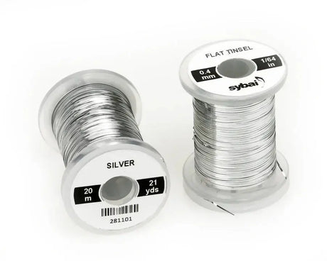 Sybai Flat Tinsel 0,4 mm Sybai Silver