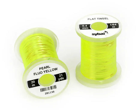 Sybai Flat Tinsel 0,4 mm Sybai Pearl fluo yellow