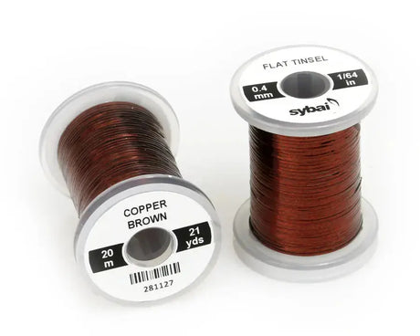 Sybai Flat Tinsel 0,4 mm Sybai Copper brown