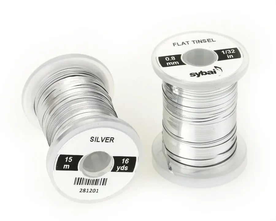 Sybai Flat Tinsel 0,8 mm Sybai Silver
