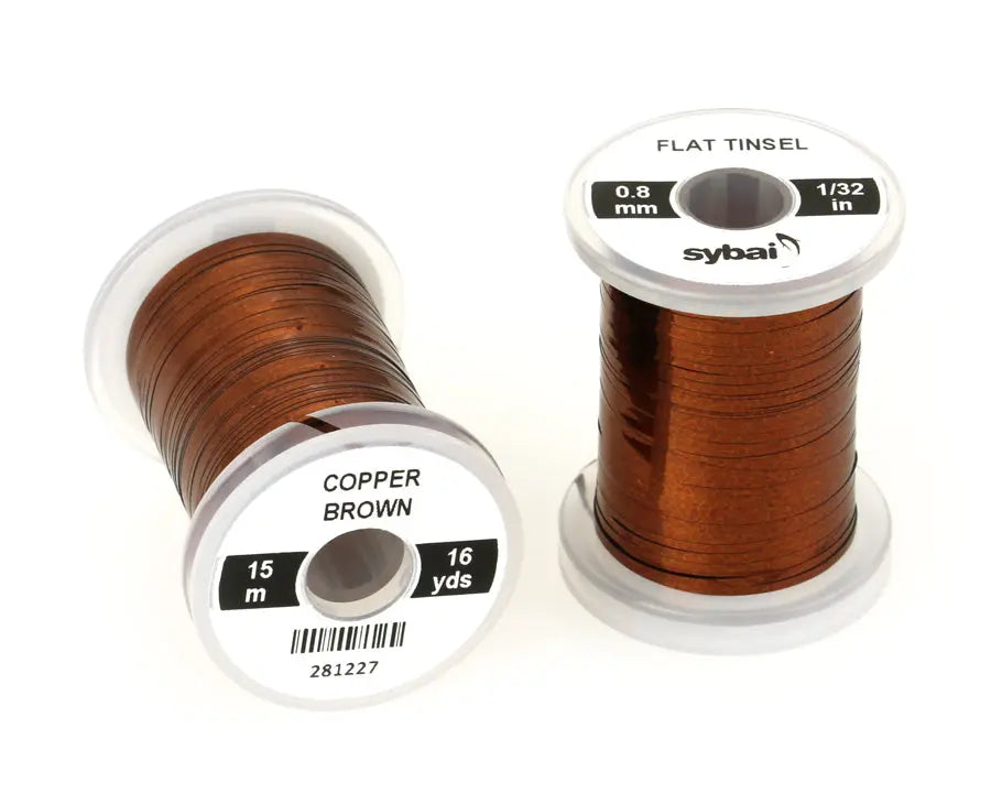 Sybai Flat Tinsel 0,8 mm Sybai Copper brown