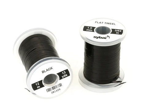 Sybai Flat Tinsel 1,0 mm Sybai Black