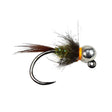Tungsten Hares Jig BL Olive Go-Fish #12