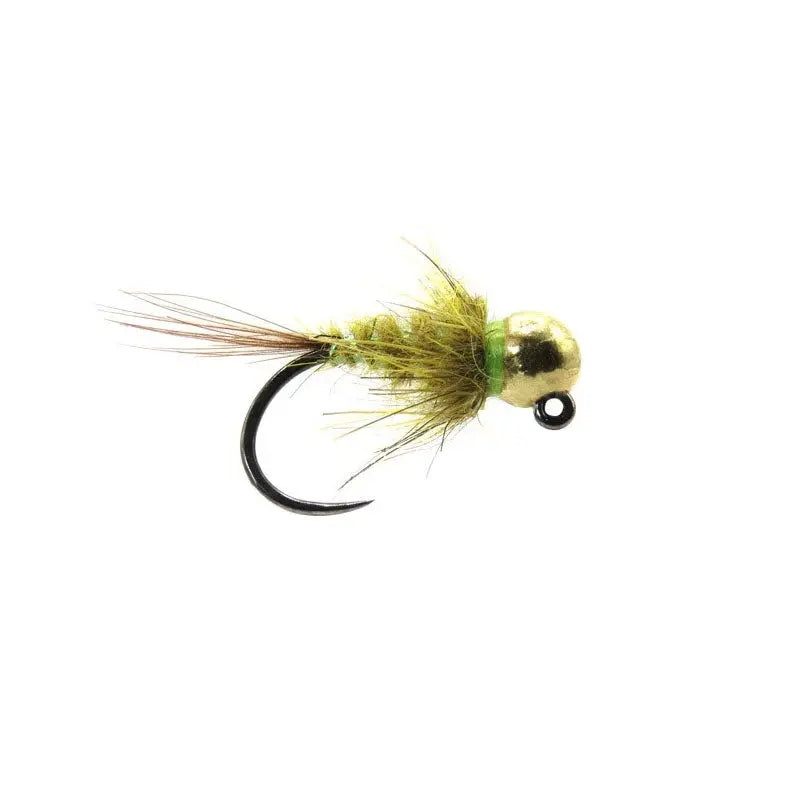 Tungsten Hares Jig BL golden olive Go-Fish