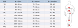 Waders JMC  Size Chart