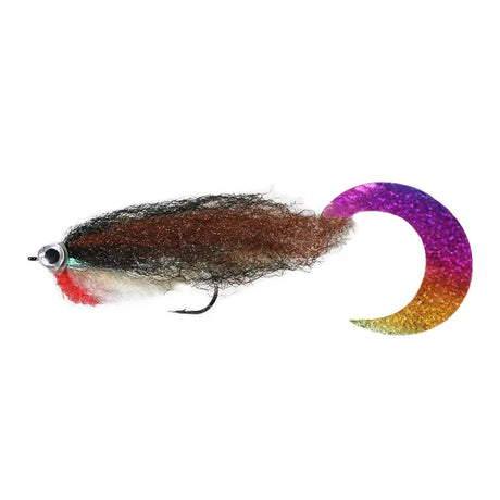 Wiggle Pike Streamer col. black / brown rainbow Go-Fish