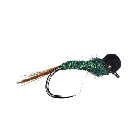 Barbless Tungsten Olive Caddis - Go - Fish