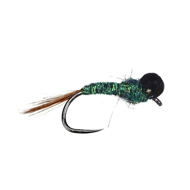 Barbless Tungsten Olive Caddis - Go - Fish