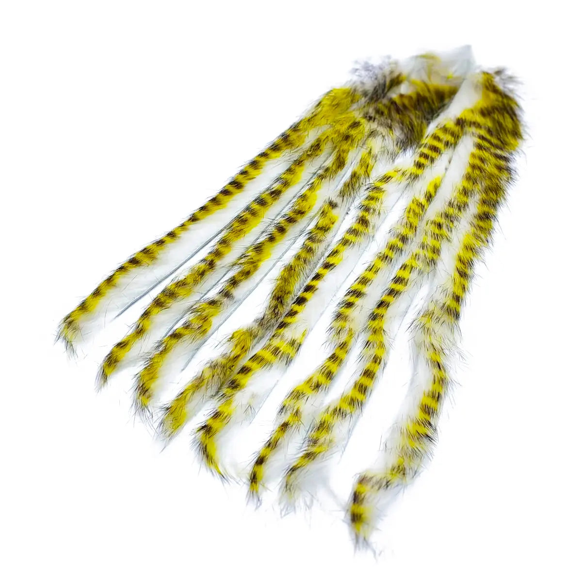 Rabbit Zonker Strips Standard 3mm Chartreuse & White