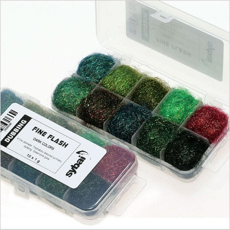 Fine Flash Dubbing Dispenser Dark Colors - Go - Fish