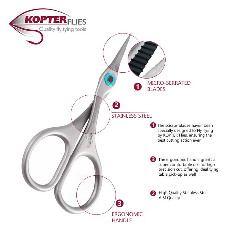 Forbice KOPTER Flies "PRECISION" - Go - Fish