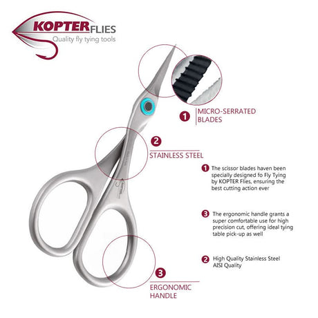 Forbice KOPTER Flies "PRECISION" - Go - Fish