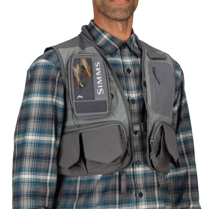 Simms Freestone Vest Pewter - High Quality Fly Vest – Go-Fish