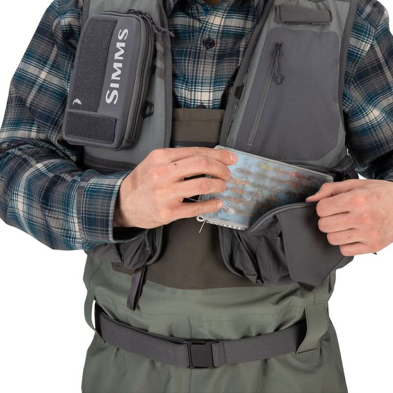 Simms Freestone Vest Pewter - High Quality Fly Vest – Go-Fish