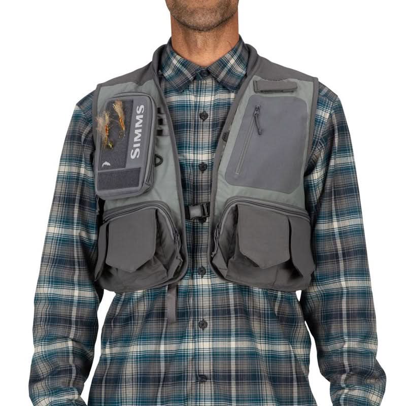 Simms Freestone Vest Pewter - High Quality Fly Vest – Go-Fish