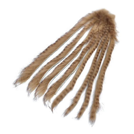 Rabbit Zonker Strips Standard 3mm ginger brown barred