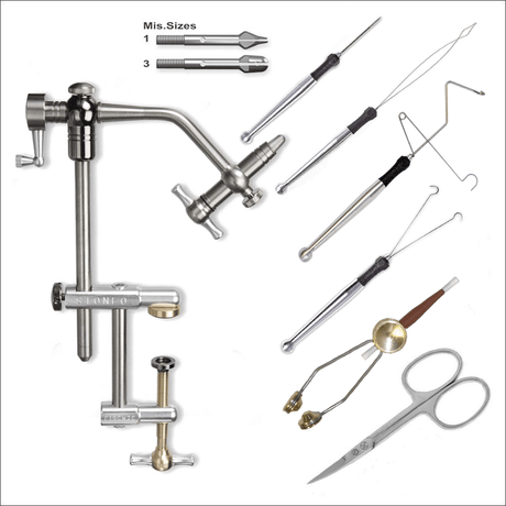 Kit costruzione mosche Deluxe morsetto Stonfo Flytec Clamp & Utensili - Go - Fish