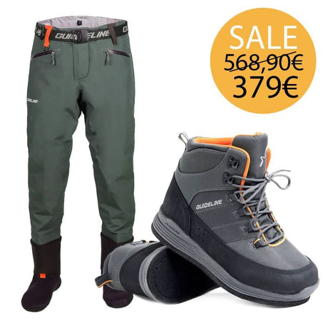 Kit Wader a vita Laxa Waist e scarpe Laxa 3.0 suola feltro - Go - Fish