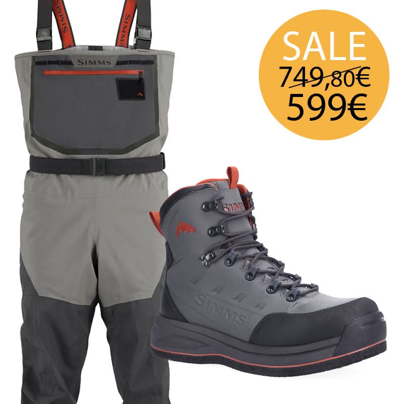 Kit Wader Simms Freestone & Scarpone Simms Freestone suola feltro - Go - Fish