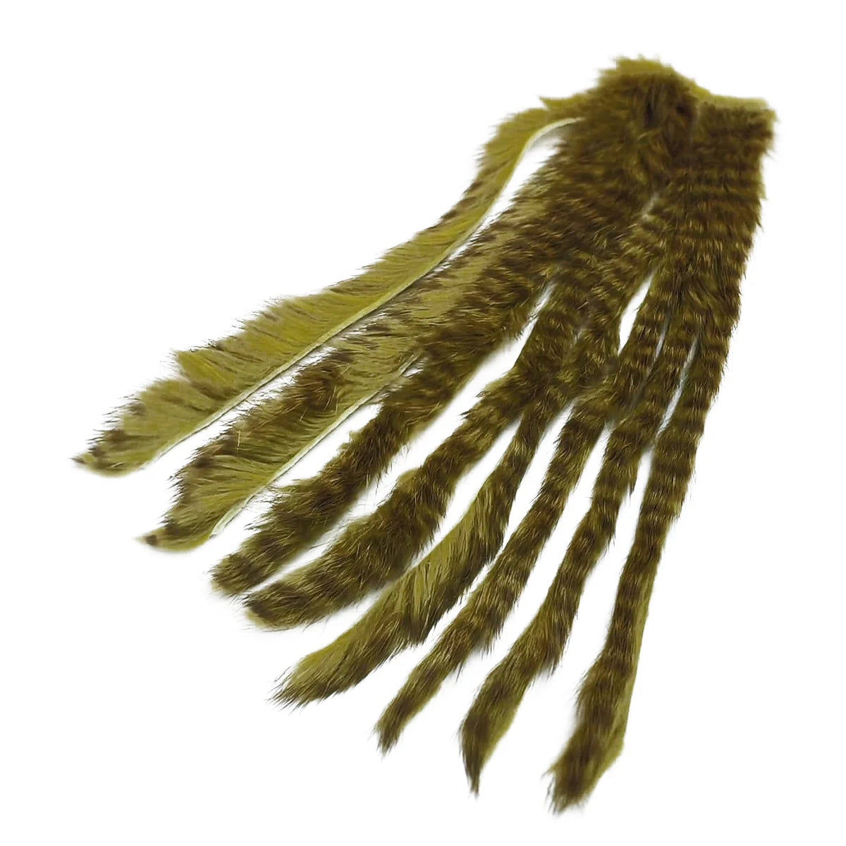 Rabbit Zonker Strips Standard 3mm olive brown