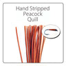 Polish Quill Hand Stripped Peacock Quills - Go - Fish