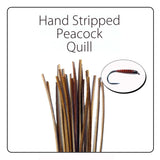 Polish Quill Hand Stripped Peacock Quills - Go - Fish