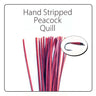 Polish Quill Hand Stripped Peacock Quills - Go - Fish