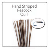 Polish Quill Hand Stripped Peacock Quills - Go - Fish
