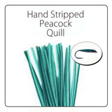 Polish Quill Hand Stripped Peacock Quills - Go - Fish