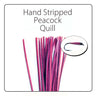 Polish Quill Hand Stripped Peacock Quills - Go - Fish