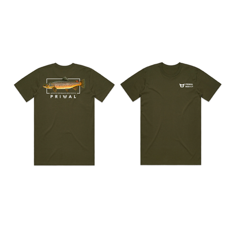 Maglia Primal Artist Tee Brown Trout Olive PRIMAL