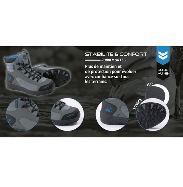 Scarponi da wading JMC Hydrox Imersion suola feltro